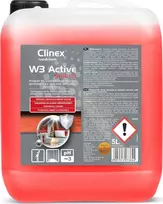 Clinex Bathroom tualeto valiklis pašalina rūdis ir muilo apnašas CLINEX W3 Active SHIELD 5L Vonios kambario tualeto valiklis pašalina rūdis ir muilo apnašas CLINEX W3 Active SHIELD 5L