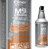 CLINEX M9 Stiprus 1L skystis, skirtas stipriai nešvarių grindų valymui