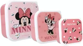 Vaikiškų priešpiečių dėžučių rinkinys Minnie Mouse Bon Appetit! 3vnt