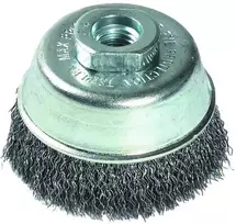 Tivoly Steel wire cupbrush for angle grinder, 95mm, corrugated Ø0.35mm, M14