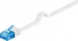 Goobay CAT 6A UTP FLAT Patchcord LAN kabelis, baltas, 5m