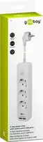 „Goobay“ | 41264 3 krypčių maitinimo lizdas su jungikliu ir USB | Lizdų kiekis: 3