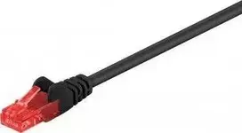 Goobay LAN Patchcord kabelis CAT 6 U/UTP Juodas 1,5 m