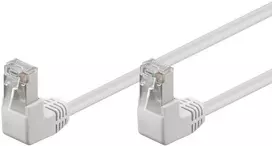 Goobay Gobay Kabelis LAN Patchcord CAT 5E F/UTP 2x90 Baltas 1m