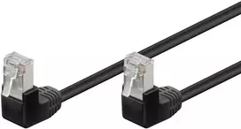 Goobay Kabelis LAN Patchcord CAT 5E F/UTP 2x90 JUODA 2m