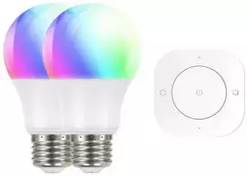 Qnect Išmanioji WiFi Prolight 2xE27 RGB RC lemputė