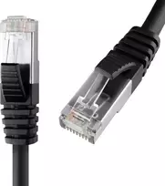 Spacetronik Kabelis RJ45 CAT8 S/FTP AWG26 CU LSZH juoda 2m