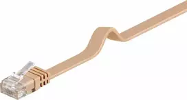 Goobay Kabelis LAN Patchcord CAT 6 U/UTP FLAT rūda 3m