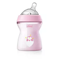 Chicco Buteliukas plastikowa NaturalFeeling rožinė 250ml 2m+
