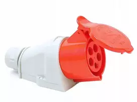 Tarel Fiksuotas montavimo lizdas 32A 400V raudonas 3P + N + Z IP44 (EX- TGN- 127)