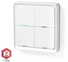 Nedis Išmanusis Zigbee SmartLife belaidis sieninis jungiklis, programuojamas, 12 funkcijų, CR2430, baltas
