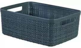 Daiktadėžė CURVER JUTE, 5 l, pilka, 27×20×11 cm
