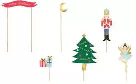Party Deco Dekoratyviniai „Spragtuko“ torto papuošimai, mišrūs, 8,5–19 cm, vieno dydžio