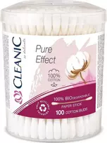 HARPER Ausų krapštukai Cleanic Pure Effect, popieriniu koteliu 100 vnt. plastikinė dėžutė