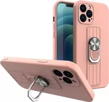 Hurtel Ring silikoninis dėklas skirtas Samsung Galaxy A22 4G, rožinis