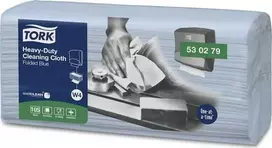 Tork 530279 - Neaustinė valymo šluostė dalimis, daugkartinio naudojimo, mėlyna - 105 vnt.