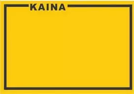Lipnios etiketės su užrašu KAINA, 25x36mm, 1000 etik., oranžinės sp.
