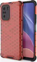 Hurtel Honeycomb dėklas skirtas Xiaomi Redmi K40 Pro+ / K40 Pro / K40 / Poco F3, raudonas