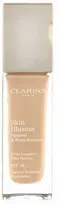 „Clarins“ skystas makiažo pagrindas „True Radiance“, 112, gintaro spalvos, SPF 15, 15 ml *Mėginamoji pakuotė