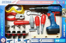 Dedra Zabawka Didelis žaislinis gręžtuvo-suktuvo rinkinys