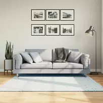 Kilimas HUARTE, mėlynos spalvos, 160x160cm, trumpi šereliai