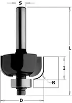 Kampų formavimo freza CMT K937-380, D-38,1 mm; su guoliu