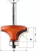 Apvalinimo freza CMT; S=1/2''; D=38,1 mm; su guoliu