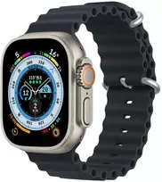 Dux Ducis apyrankė Apple Watch 9 / 8 / 7 / 6 / 5 / 4 / 3 / 2 / SE (41 / 40 / 38mm) silikoninė pilkos spalvos (OceanWave Version)
