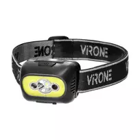 Orno Pakraunamas LED žibintas ant galvos VIRONE, 3W, 350lm, pakraunamas USB, juodos/geltonos sp