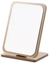 Ecarla Eu Sandelis Stačiakampis pastatomas medinis kosmetinis veidrodis 24x17cm L8BR