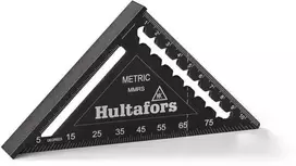 staliaus kvadratas 110×110 mm su metrine skale, Hultafors [257032]