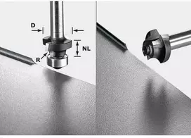 Apvalinimo freza Festool HW; 2/20/47 mm