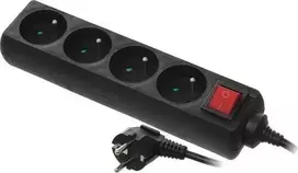 AW-Tools AWTOOLS NAMŲ pratęsimo kabelis, Baltas, 4 LIZDAI, 1,5 m, SU ĮŽEMINIMU, JUNGIKLIU