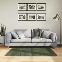 Kilimas HUARTE, miško žalios spalvos, 120x120cm trumpi šereliai