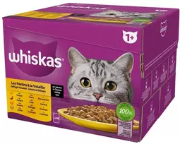 Drėgnas Kačių Maistas - Whiskas Paukštienos Šventė 24x85 g