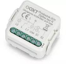 Tuya – dviejų kanalų mini relė be N – ZigBee – Android/iOS programa – OXT SWTZ32