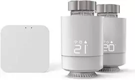 Ecost prekė po grąžinimo Hama Smart radiator thermostat, starter set 2 pcs with hub (heating control (Atnaujinta)