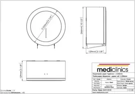 Mediclinics Tualetinio popieriaus laikiklis 230mm, satin finish
