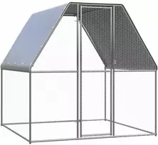 Narvas viščiukams, sidabrinis ir pilkas, 2x2x2m, plienas