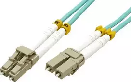Optical Patch Cord Multi mod (50/125), LC-LC - 3m, mėlyna-žalia, ekonomiškas, EOL