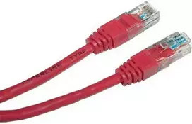 LAN UTP patchcord kabelis, Cat.5e, RJ45 M - RJ45 M, 5 m, neekranuotas, raudonas, ekonomiškas, EOL
