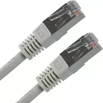 LAN FTP patchcord kabelis, Cat.5e, RJ45 M - RJ45 M, 1,5 m, apsaugotas, rutulinis, ekonomiškas