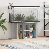 Akvariumo stovas, pilkas ąžuolo, 120x40x60cm, apdirbta mediena