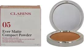 „Clarins Ever Matte“ matinio efekto kompaktinė pudra „05 Medium Deep“, 10 g