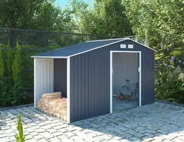 Sodo namukas su malkine MADISON 11x6, Cold Pilkas