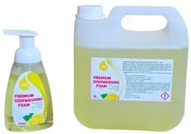 Rinkinys indų plovimo putos - Premium Dishwashing Foam. 300ml. + 3L papildymas