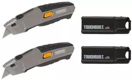 2 trapeciniai peiliai + 50 ašmenų komplektas ToughBuilt®