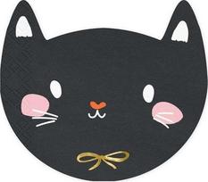 Popierinės servetėlės Pol-Mak Kitten, 15 cm x 13 cm, juoda sp., 20 vnt.