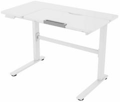 Kompiuterio stalas reguliuojamo aukščio Home4you Ergo Fit 18712, 112 cm x 60 cm, 56 - 80 cm, balta sp.
