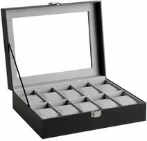 Songmics Elegantiška laikrodžių dėžutė 10 laikrodžių